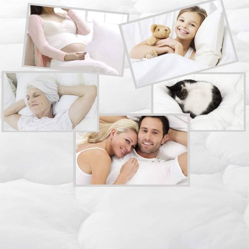 Quilted Mattress Pad Cover Stretches - Fitted Mattress Topper Cover