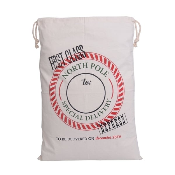 High Capacity Santa Present Sack Canvas Bulk Christmas Bags High Capacity Santa Present Sack Canvas Bulk Christmas Bags With Drawstring White