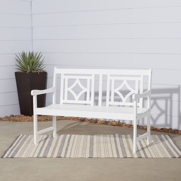 Shop Black Friday Deals On Hydaburg Outdoor Patio Diamond 4 Foot Eucalyptus Hardwood Bench By Havenside Home Overstock 25745560