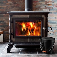 Shop Panacea 15343 Fireplace Ash Bucket With Shovel Matte Black
