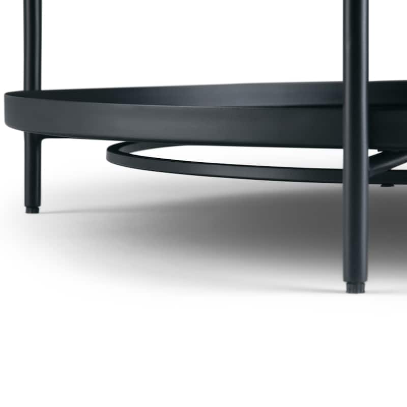 WYNDENHALL Lipton Industrial 32 inch Wide Metal Coffee Table - 31.5 "w x 31.5" d x 18.5" h
