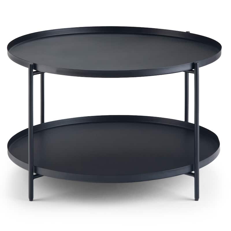 WYNDENHALL Lipton Industrial 32 inch Wide Metal Coffee Table - 31.5 "w x 31.5" d x 18.5" h