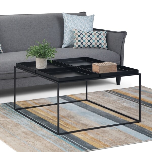 black tray coffee table