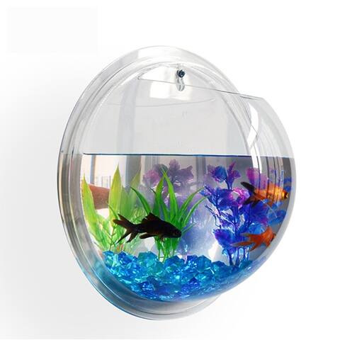 Fish Bubble - Deluxe Acrylic Wall Mounted Fish Tank w/Bonuses