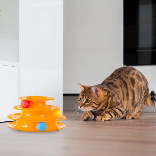 3 tier ball cat toy