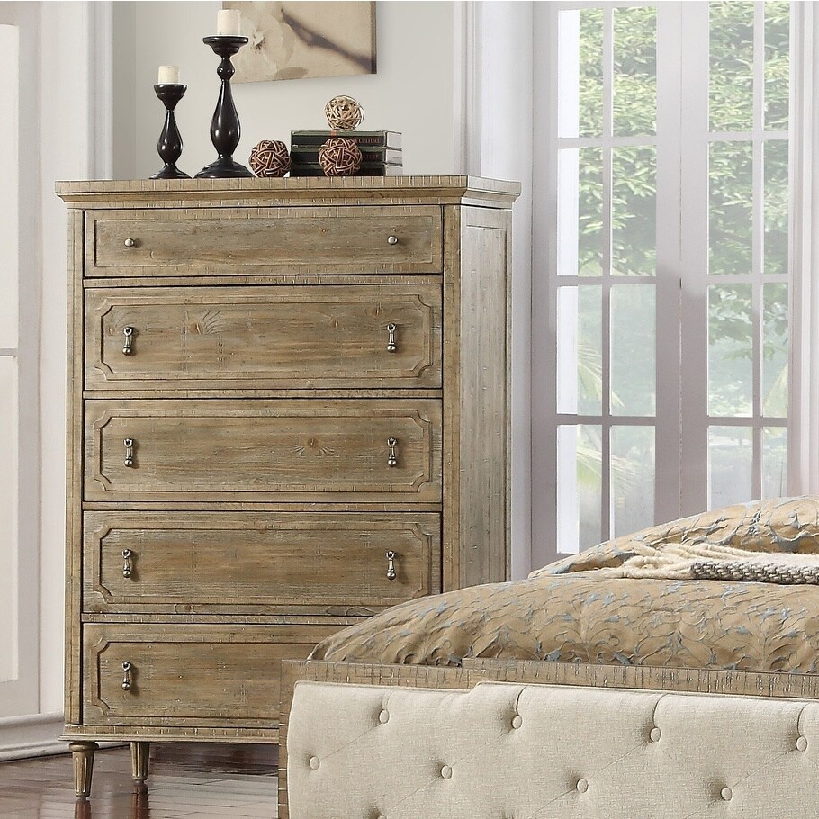 Copper Grove Hollabrunn Rustic Grey 5 Drawer Dresser Copper Grove Hollabrunn Rustic Grey