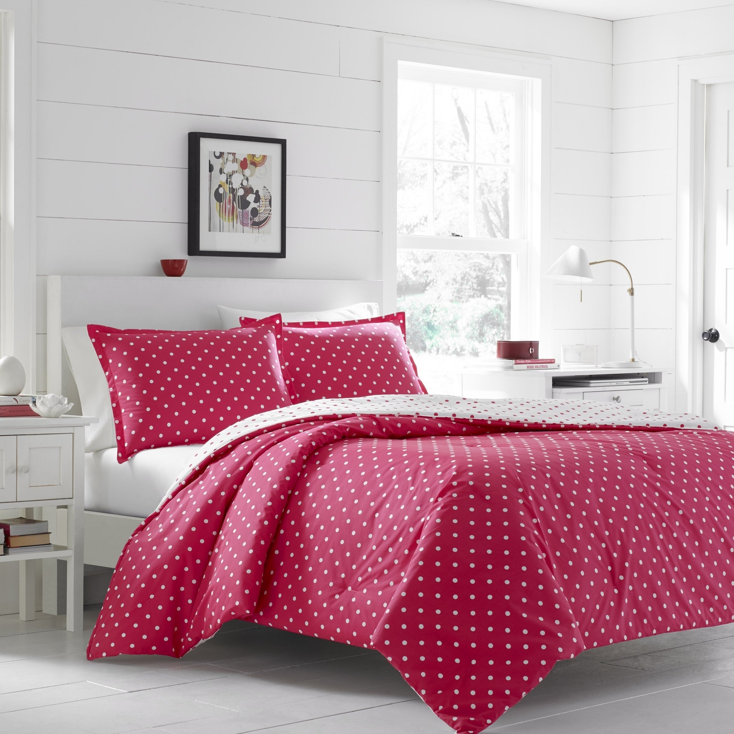Poppy & Fritz On The Dot Hot Pink Comforter Set