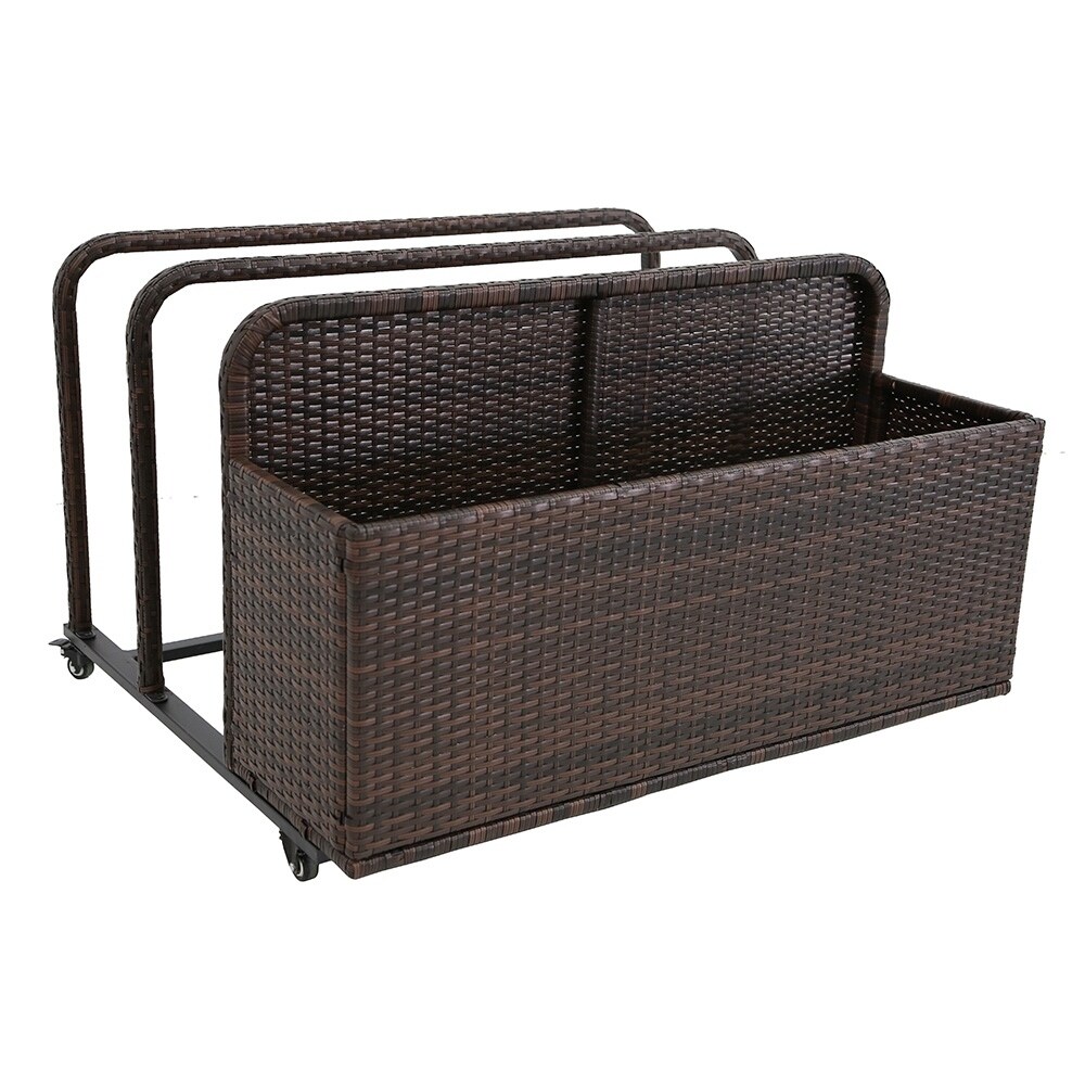 Modern Home Spa Resort Woven Wicker Pool Float Storage Woven Wicker Pool Float Storage
