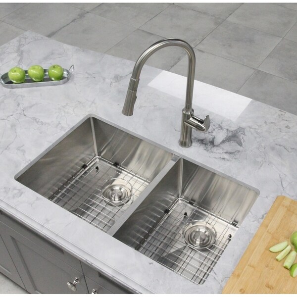 32 Kitchen Sink 60 40 16 Gauge Stainless Steel With 32 Kitchen Sink 60 40 16 Gauge Stainless Steel