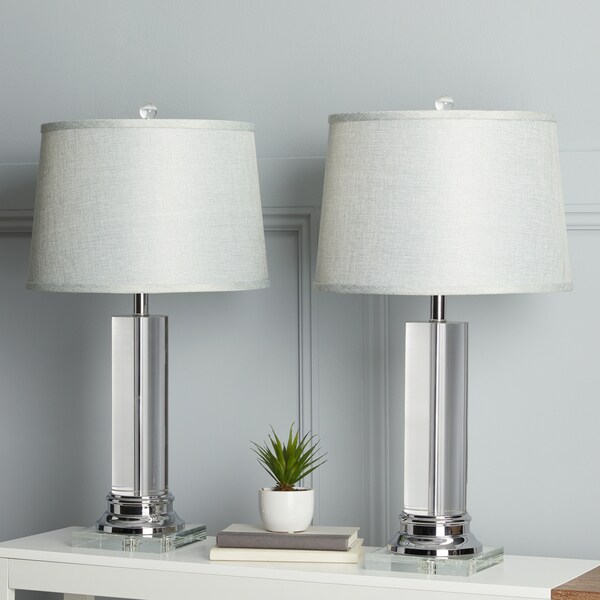 crystal column table lamp