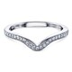 preview thumbnail 4 of 4, Annello by Kobelli 14k White Gold 1/5ct.tw Notched Curve Vintage Diamond Wedding Band