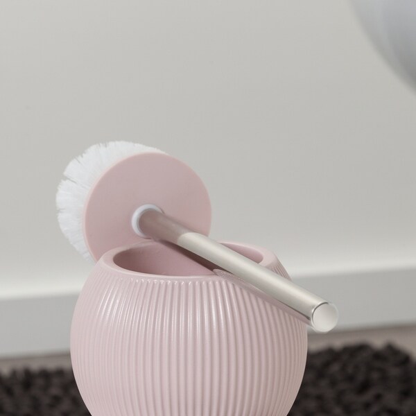 pink toilet brush holder