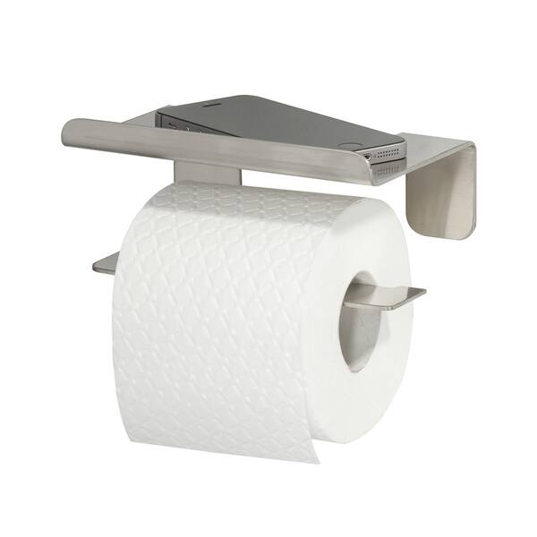 Toilet Roll Holder With Shelf Tiger Colar Brushed
