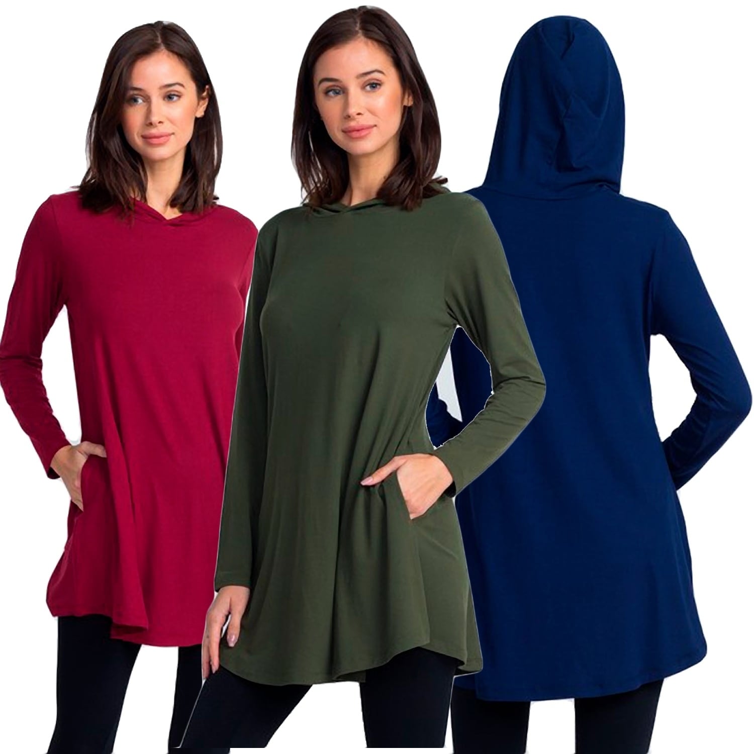 hooded tunic top