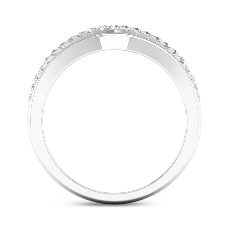 1/6ct TDW Diamond Contour Wedding Band in 10k Gold by De Couer