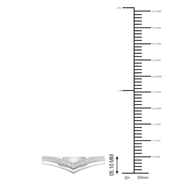 1/6ct TDW Diamond Contour Wedding Band in 10k Gold by De Couer