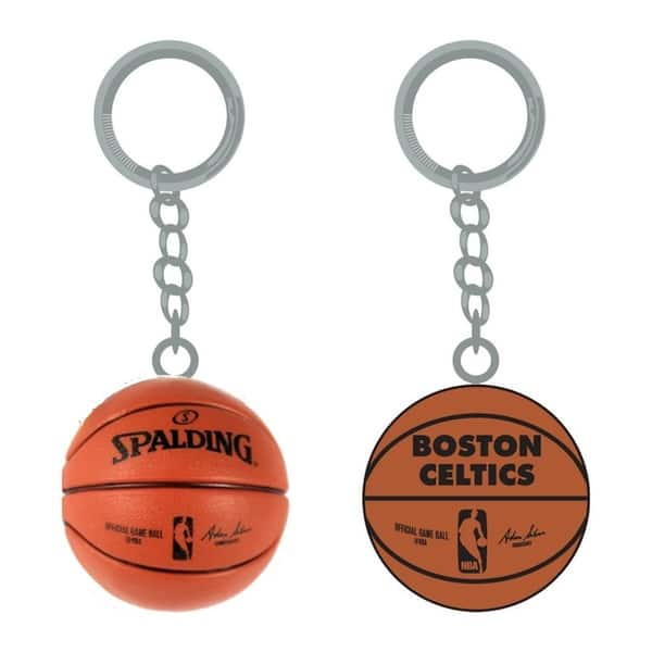 Nba Boston Celtics Sports Team Logo Mini Basketball Keychains Black Brown Silver Overstock 25755822