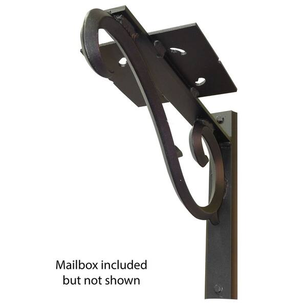 Special Lite Products Traditional Curbside Mailbox with Newspaper Tube and Sorrento Front Single