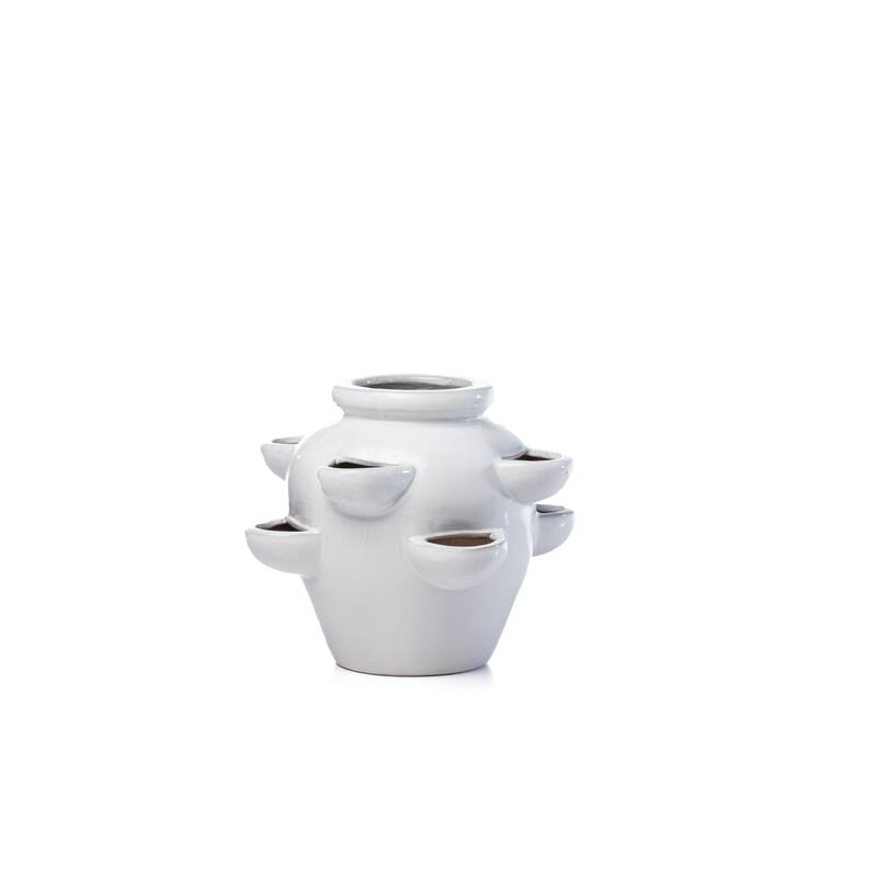 Ceramic Eight pocket Strawberry Jar