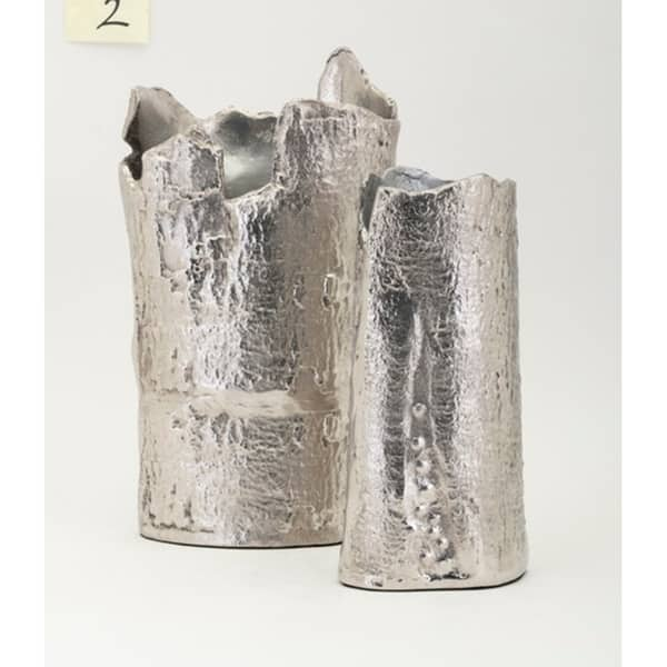 Shop Greyson Silver Vases Set Of 2 On Sale Free Shipping