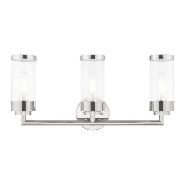 Livex Lighting Hillcrest 3Light Bath Vanity 23.5"W x 10.63"H x 4.75