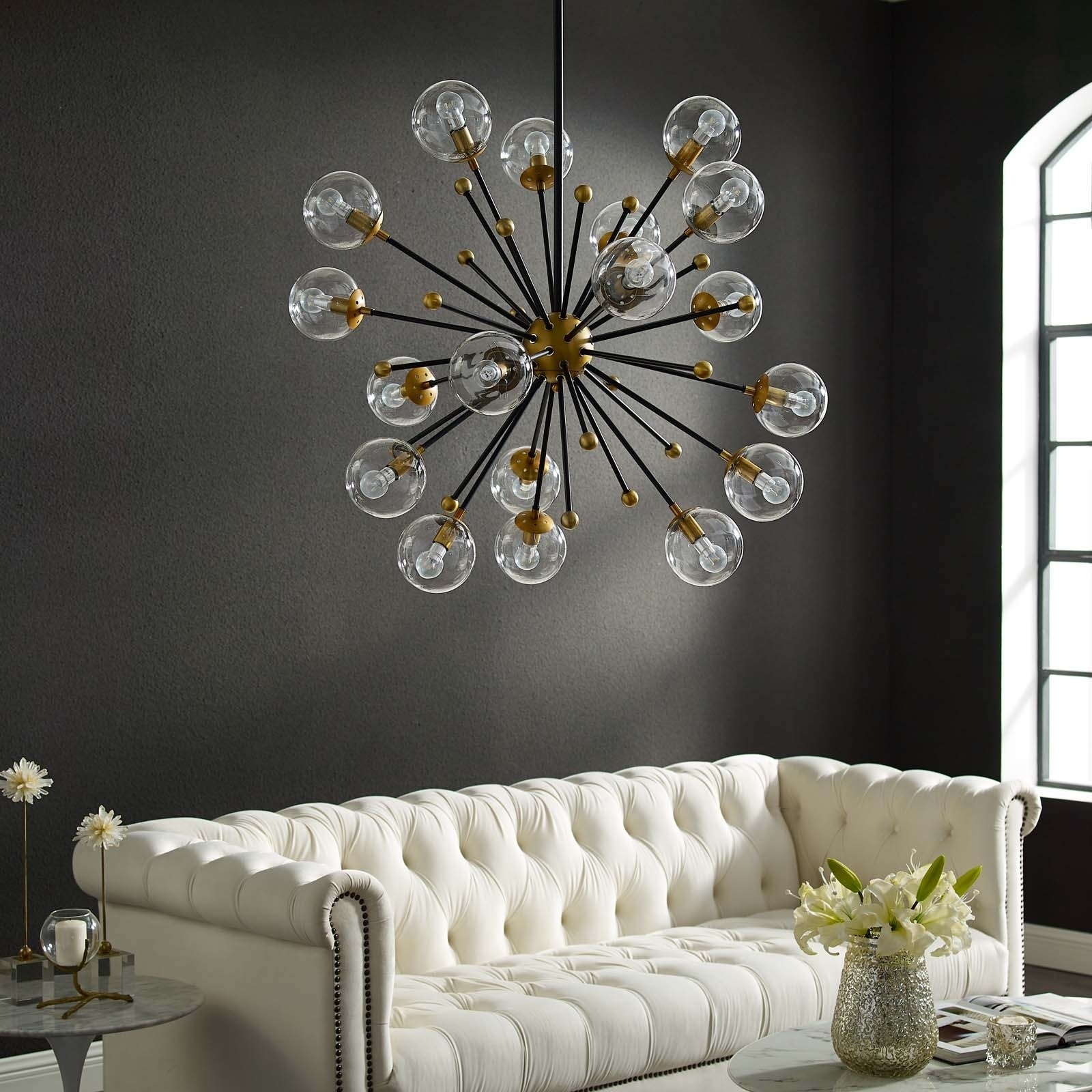 Shop Constellation Clear Glass And Brass Ceiling Light Pendant