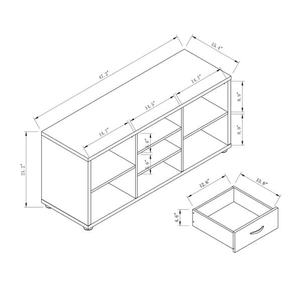 Sven Contemporary White 47inch 6Shelf TV Console by Furniture of America Bed Bath & Beyond