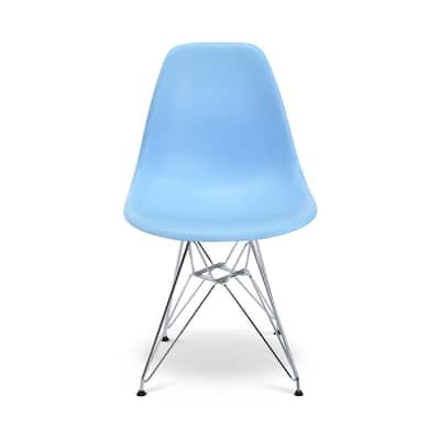 HCD Eiffel Chrome Chair Kids, Baby Blue
