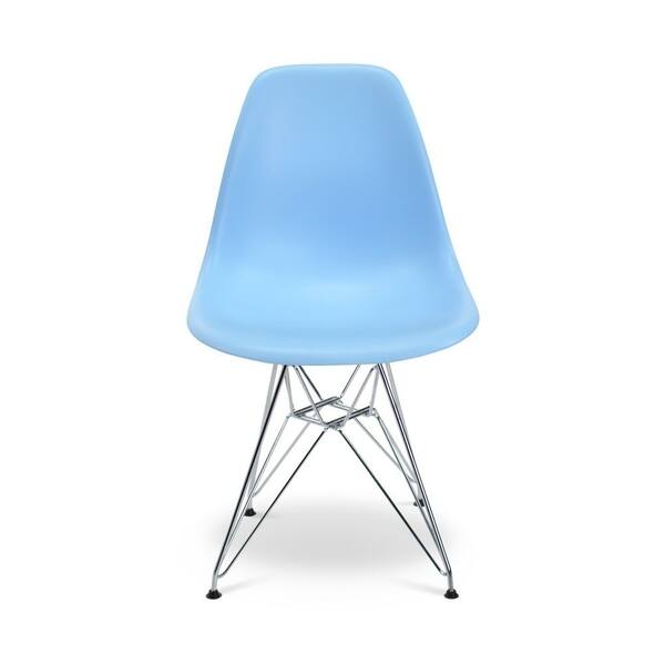 slide 1 of 1, HCD Eiffel Chrome Chair Kids, Baby Blue