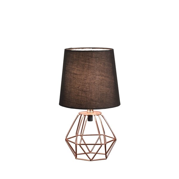 geometric copper table lamp