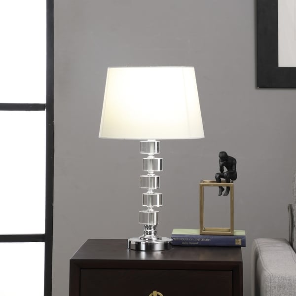 crystal round table lamp