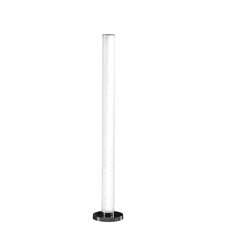 49 in. LED Illuminari White Crystal Sandrocks Column Floor Lamp
