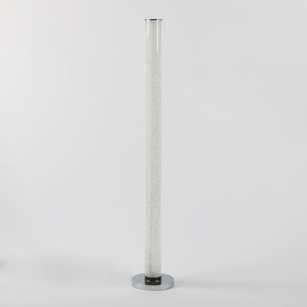 49 in. LED Illuminari White Crystal Sandrocks Column Floor Lamp