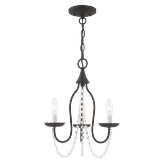 Livex Lighting Alessia 3-Light Mini Chandelier - 13"Dia. x 17"H (Black) - Chandeliers For Bedrooms by Overstock.com