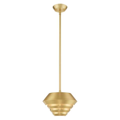 Livex Lighting Amsterdam 1-Light Mini Pendant - 10"Dia. x 16"-46"Adj. H - 10"Dia. x 16"-46"Adj. H