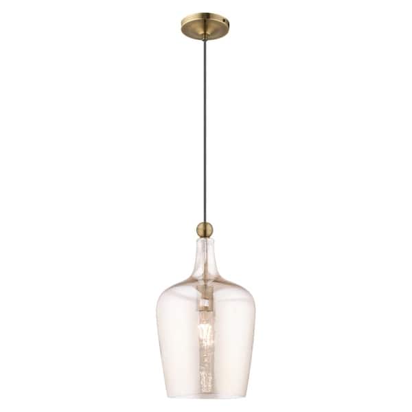 Livex Lighting 50294-02 Polished Brass Pendant with Clear Glass 