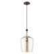 preview thumbnail 7 of 15, Livex Lighting Art Glass 1-light Carafe Mini Pendant - 9.25"Dia. x 18.5"-90"Adj. H