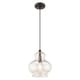 preview thumbnail 4 of 6, Livex Lighting Art Glass 1-Light Perfume Bottle Mini Pendant - 9.88"Dia. x 13.5"-90"Adj. H - 9.88"Dia. x 13.5"-90"Adj. H