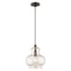 preview thumbnail 1 of 6, Livex Lighting Art Glass 1-Light Perfume Bottle Mini Pendant - 9.88"Dia. x 13.5"-90"Adj. H - 9.88"Dia. x 13.5"-90"Adj. H