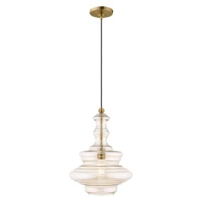 Livex Lighting Hand-blown Art Glass 1-light Mini Pendant