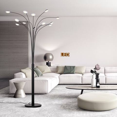 Artiva "Quan Money Tree" 12-Light 48W 84" LED Floor lamp with Dimmer
