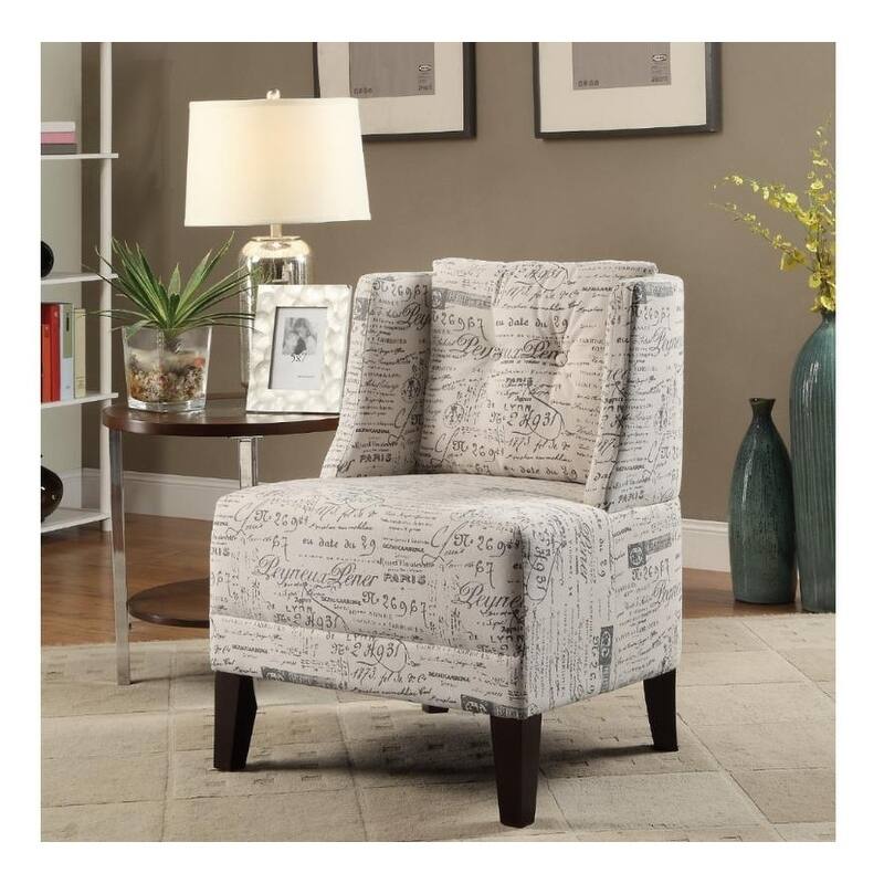 Udyr Wording Fabric Accent Chair
