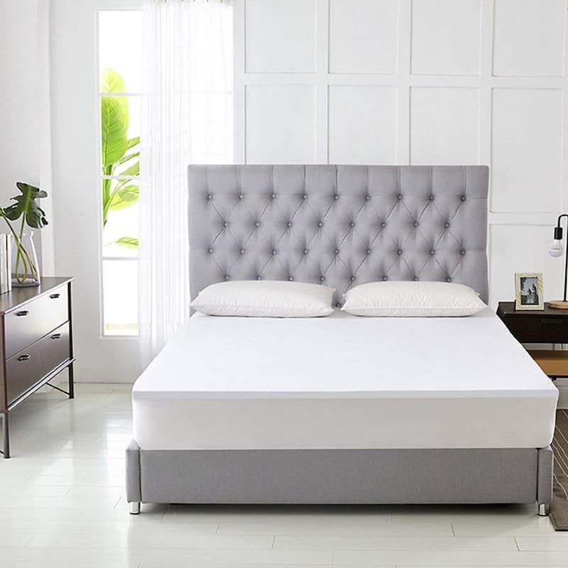 Waterproof and Breathable Premium Fitted Terry Mattress Protector - White - Twin