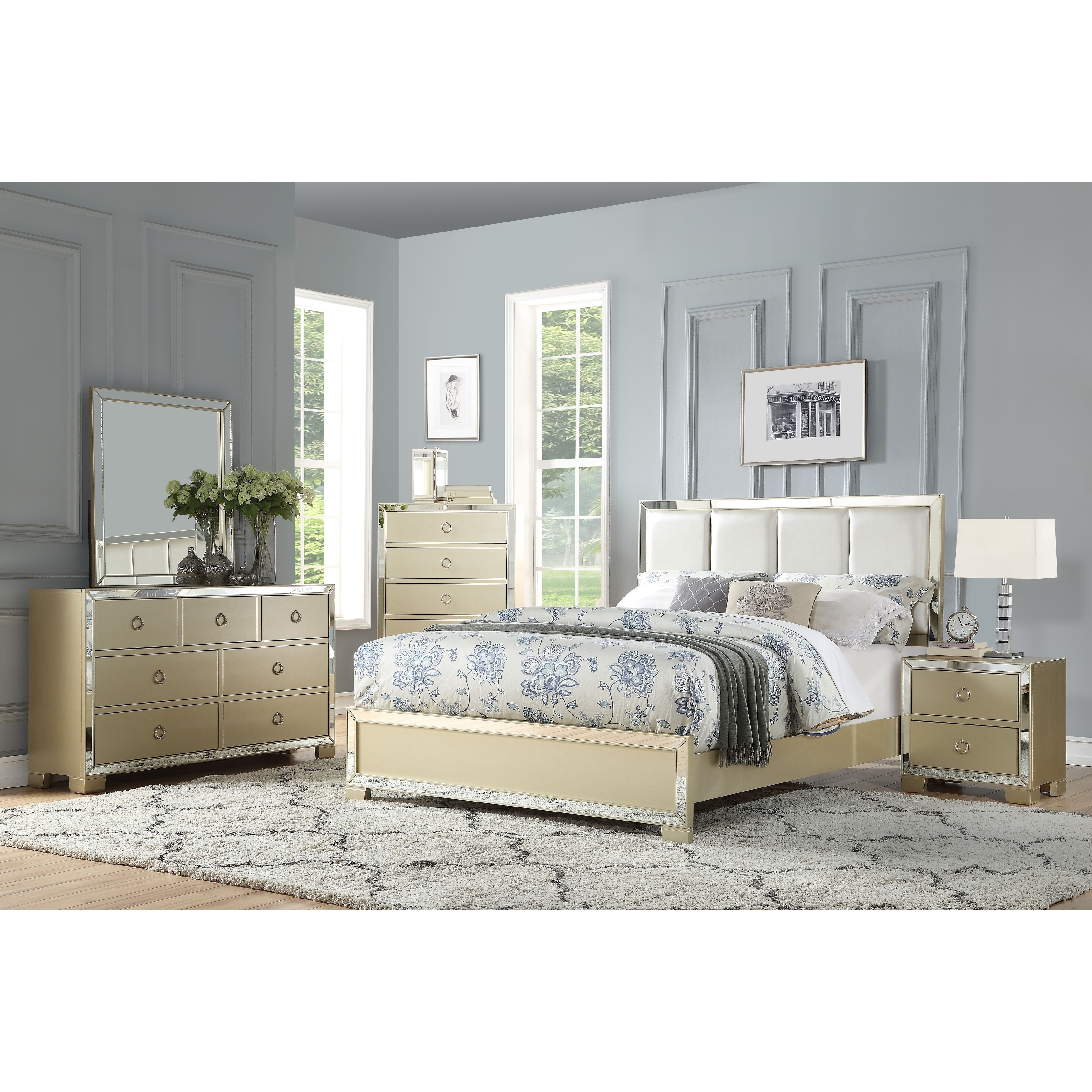 Shop Acme Voeville Ii Nightstand Champagne On Sale Overstock 25767743