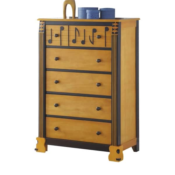 Shop Acme Petrus Chest Honey Oak And Espresso Free Shipping