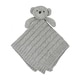 preview thumbnail 4 of 2, Cable Knit Bear Security Blanket Grey