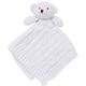 preview thumbnail 1 of 2, Cable Knit Bear Security Blanket White