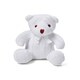 preview thumbnail 1 of 2, Cable Knit Snuggle Bear White