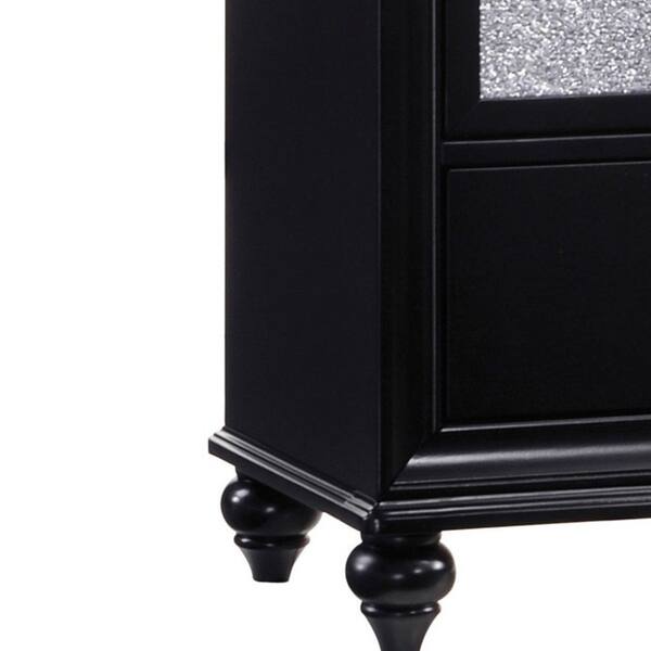 Shop Two Drawers Wooden Night Stand With Acrylic Drawer Front