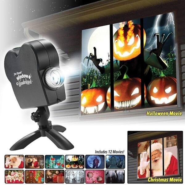 Shop Window Wonderland Projector Christmas Holiday Decoration Kit